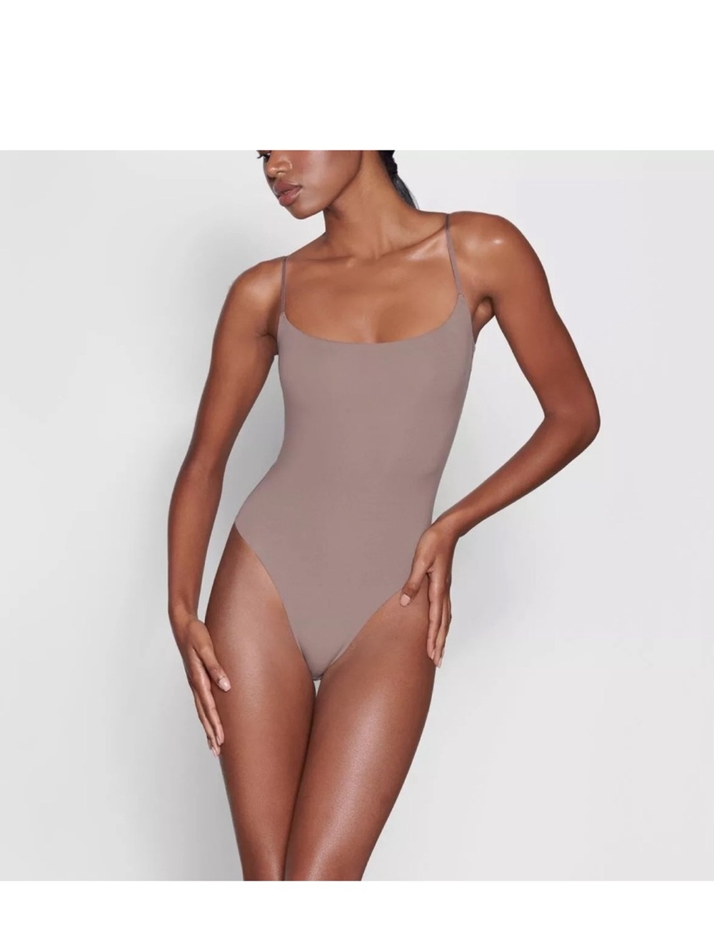 Skims Fits Everybody Bodysuit - Spaghetti Strap - Mauve Color - Size Small